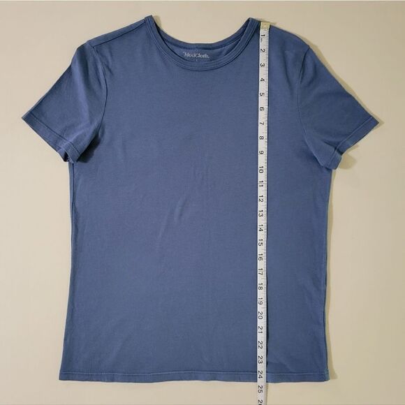 ModCloth Women's Blue Crewneck Short Sleeve Pullover Top - Picture 6 of 9
